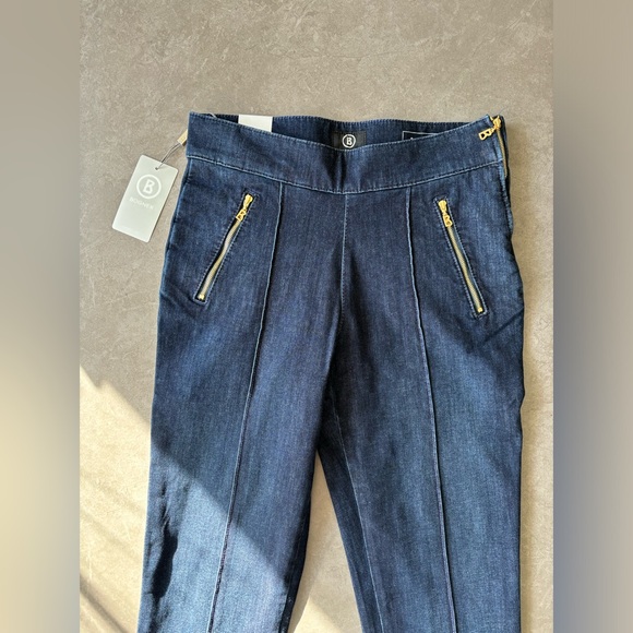 BOGNER Stirrup Jeans Size 27- XS High Waist, Slim Fit for Women Gold Zipper NWT - Picture 10 of 14